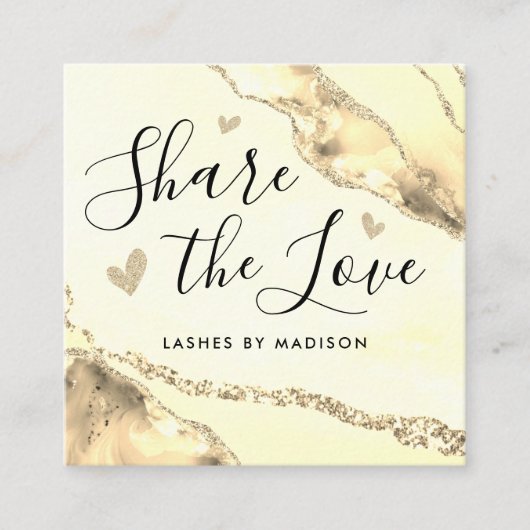 Carte De Référencement Parties scintillant classique en or marbre Agate c (Devant)