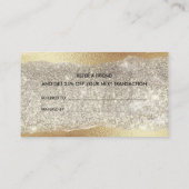 Carte De Référencement Parties scintillant Diamant Or Moderne Faux Foil N (Dos)