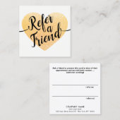 Carte De Référencement Parties scintillant d'or Script de calligraphie de (Devant / Derrière)