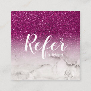 Carte De Référencement Parties scintillant marbrée et violette Ombre Glam