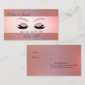 Carte De Référencement Parties scintillant moderne design Faux Lashes Car (Devant / Derrière)