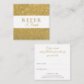 Carte De Référencement Parties scintillant or chic (Devant / Derrière)