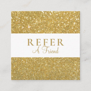 Carte De Référencement Parties scintillant or chic