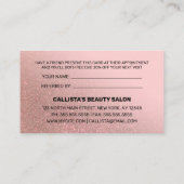 Carte De Référencement Parties scintillant or rose rose pâle Gradient Typ (Dos)