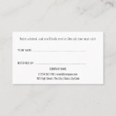 Carte De Référencement Parties scintillant rose élégant moderne (Dos)