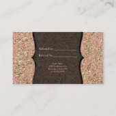 Carte De Référencement Parties scintillant rose et or Glamor Noir aiguill (Dos)