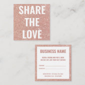 Carte De Référencement Parties scintillant rose moderne à la mode (Devant / Derrière)