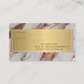 Carte De Référencement Parties scintillant tendance en cuivre marbre (Dos)