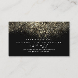 Carte De Référencement Parties scintillantes de confettis d'or de parties