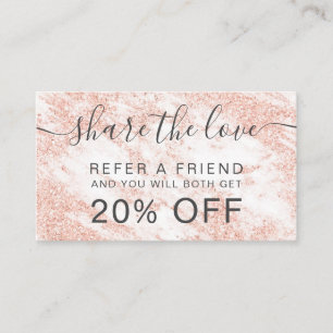 Carte De Référencement Parties scintillantes roses d'or de maquillage de