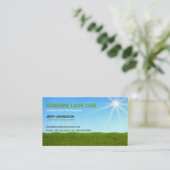 Carte De Référencement Paysagiste de soin de pelouse (Debout devant)