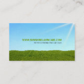 Carte De Référencement Paysagiste de soin de pelouse (Dos)