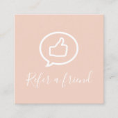 Carte De Référencement Peau simple et élégante rose (Devant)