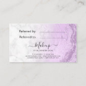 Carte De Référencement Peintre moderne et élégant en marbre de parties sc (Dos)