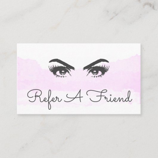 Carte De Référencement Peinture de maquillage rose Cloud Eyes (Devant)