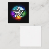 Carte De Référencement pentagramme du Wiccan (Devant / Derrière)