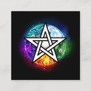 Carte De Référencement pentagramme du Wiccan