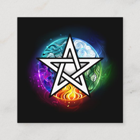 Carte De Référencement pentagramme du Wiccan (Devant)