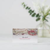 Carte De Référencement Perles et bijoux d'amour de la Saint-Valentin roug (Debout devant)