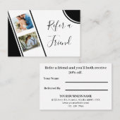 Carte De Référencement Photographe moderne et professionnel  (Devant / Derrière)