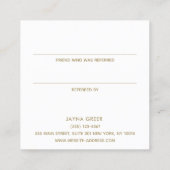 Carte De Référencement Photographe Photographie Renvoi client (Dos)