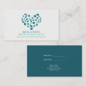 Carte De Référencement Plage Choses Aquarelle Turquoise Moderne Référer u (Devant / Derrière)