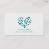 Carte De Référencement Plage Choses Aquarelle Turquoise Moderne Référer u (Devant)