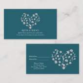 Carte De Référencement Plage Glam Diamond Heart Elegant recommander un am (Devant / Derrière)