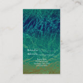 Carte De Référencement Plume de paon bleu sarcelle or Bohème Parrainez un (Dos)