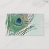 Carte De Référencement Plume de paon Boho Aquarelle Référez un ami (Dos)
