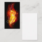 Carte De Référencement Plume de paon de feu (Devant / Derrière)