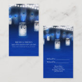 Carte De Référencement Plumes de paon, lumières de pot de maçon Réferer u (Devant / Derrière)