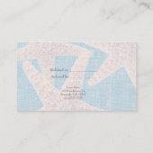 Carte De Référencement Poisson blanche et Burlap Plage Bleu Référer un am (Dos)