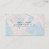 Carte De Référencement Poisson blanche et Burlap Plage Bleu Référer un am (Devant)