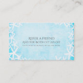 Carte De Référencement Poisson étoilé peint Aqua Blue Beach Référer un am (Devant)