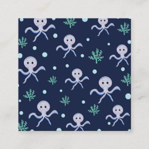 Carte De Référencement Poulpe sous la mer motif pour enfants