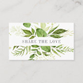 Carte De Référencement prairie sauvage | Aquarelle verte délicate Botaniq (Devant)