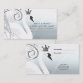 Carte De Référencement Princesse cygne Argent & Blanc Parrainer un ami (Devant / Derrière)