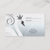 Carte De Référencement Princesse cygne Argent & Blanc Parrainer un ami (Dos)