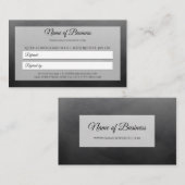 Carte De Référencement Professional Simple Black Friend Referend (Devant / Derrière)