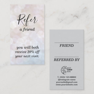 Carte De Référencement Professionnel de la recommandation d'amis pour les