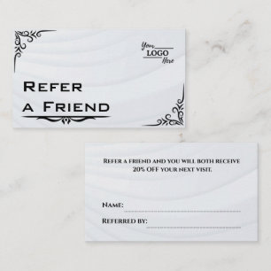 Carte De Référencement Professionnel de la recommandation d'amis pour les