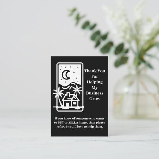 Carte De Référencement Professionnel Moderne Immobilier (Debout devant)