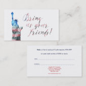 Carte De Référencement programme d'aiguillage de la statue de liberté (Devant / Derrière)