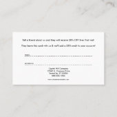 Carte De Référencement programme de parrainage belles fleurs (Dos)