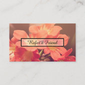 Carte De Référencement programme de parrainage belles fleurs (Devant)