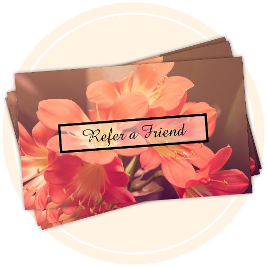 Carte De Référencement programme de parrainage belles fleurs