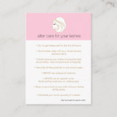 Carte De Référencement Prolongations de Lash rose Fille après soins aigui (Devant)