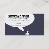 Carte De Référencement propager l'appel de la bulle comique amour (Dos)