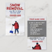 Carte De Référencement Publicité sur les courants de neige.Retrait de nei (Devant / Derrière)
